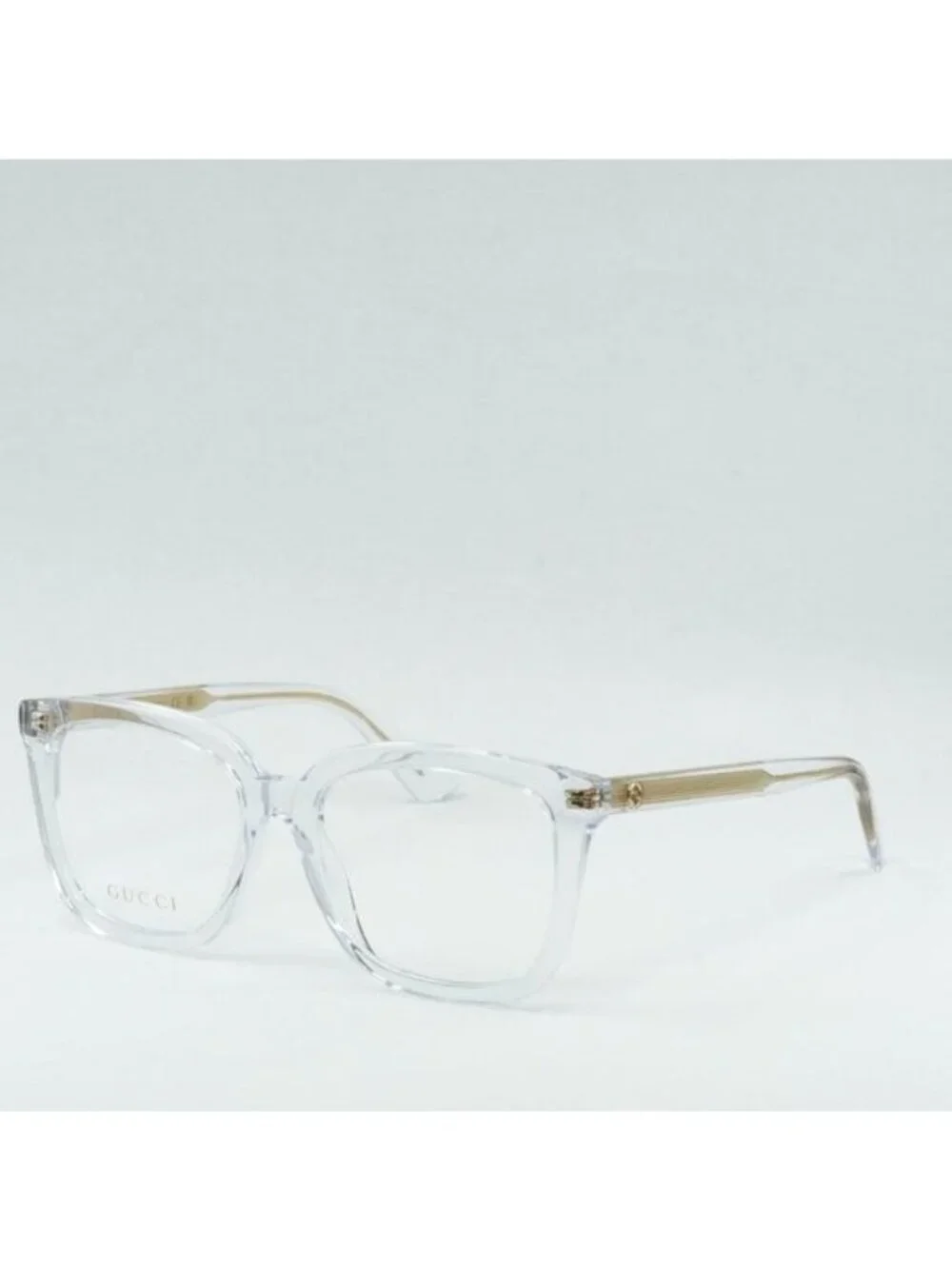Gucci GG1319O 003 Square Eyeglasses – Transparent With Gold